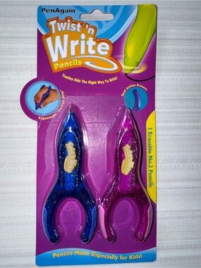 ✏️ 🆕PenAgain Twist ’n Write Ergonomic No. 2 Pencils 2-Pack